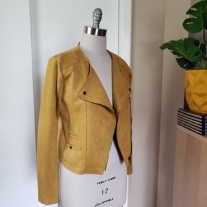 Faux Suede Moto Jacket Size Large NEW!
